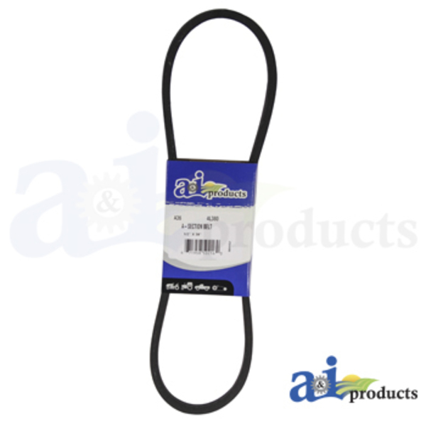 A & I Products Classical V-Belt  (1/2" X 38") 17" x3" x0.5" A-A36